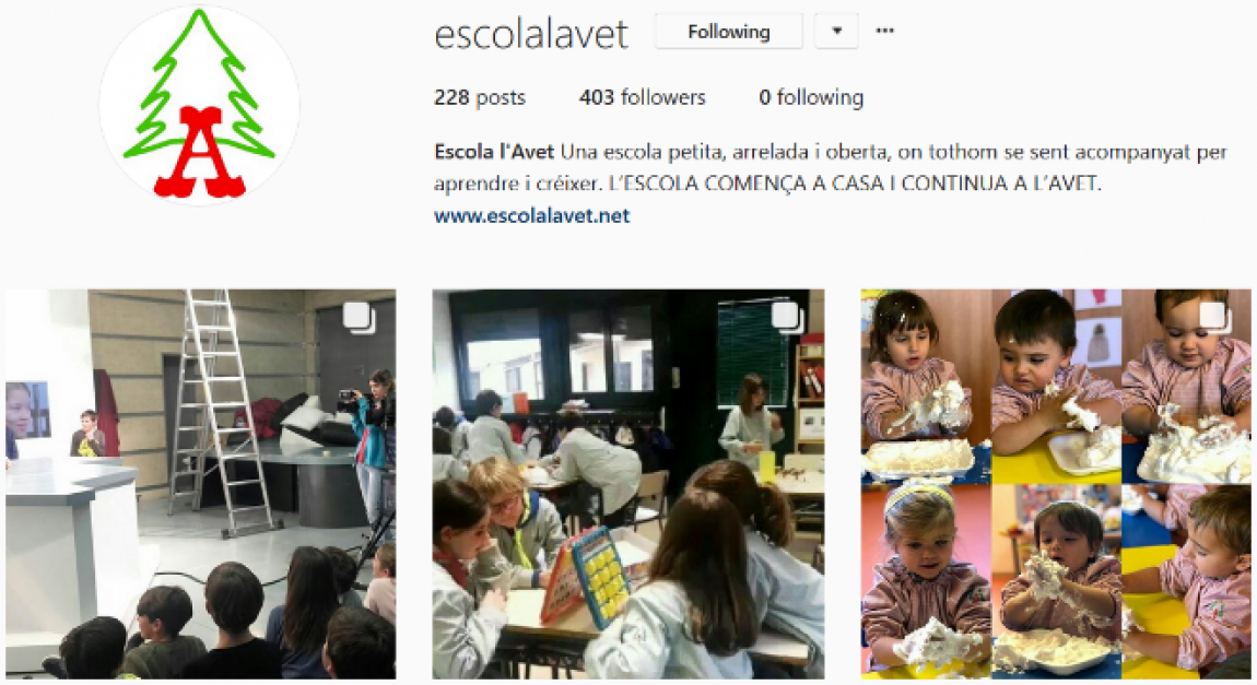Les xarxes socials de l’escola.