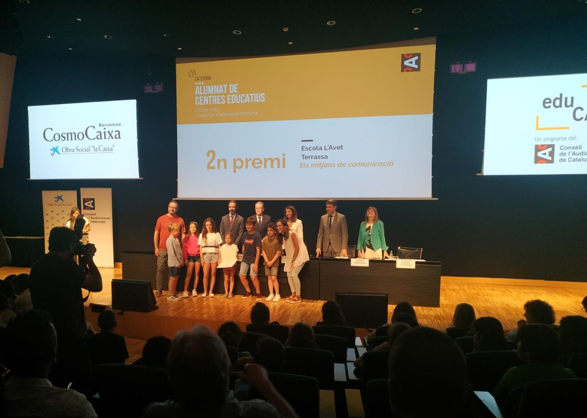 El Consell Audiovisual de Catalunya premia l’escola L’Avet de Terrassa